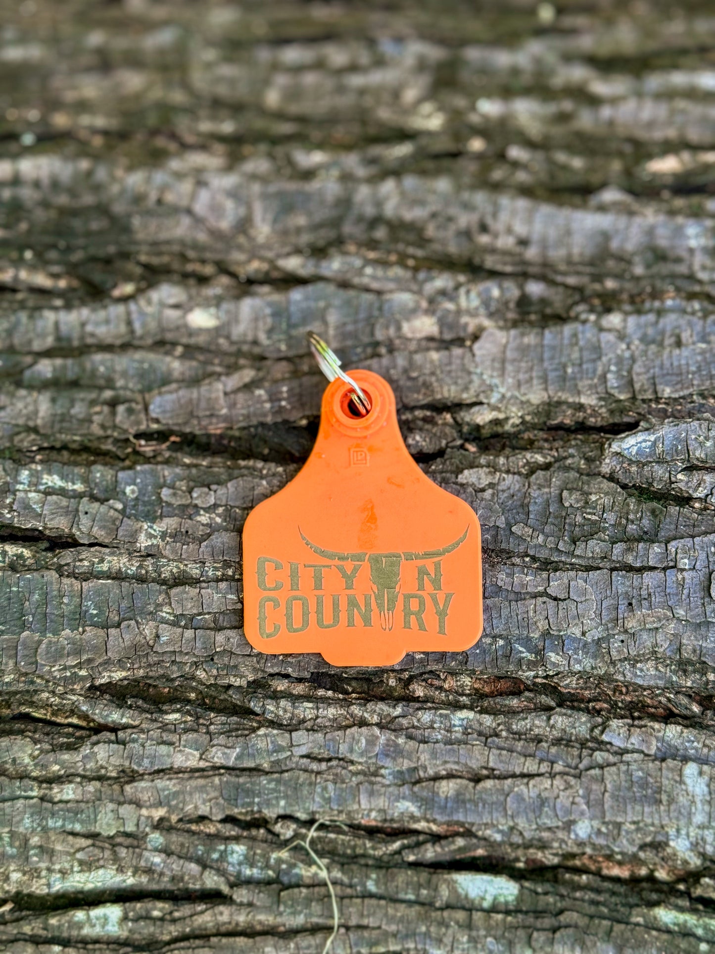 CITY N COUNTRY CATTLE TAG - ORANGE