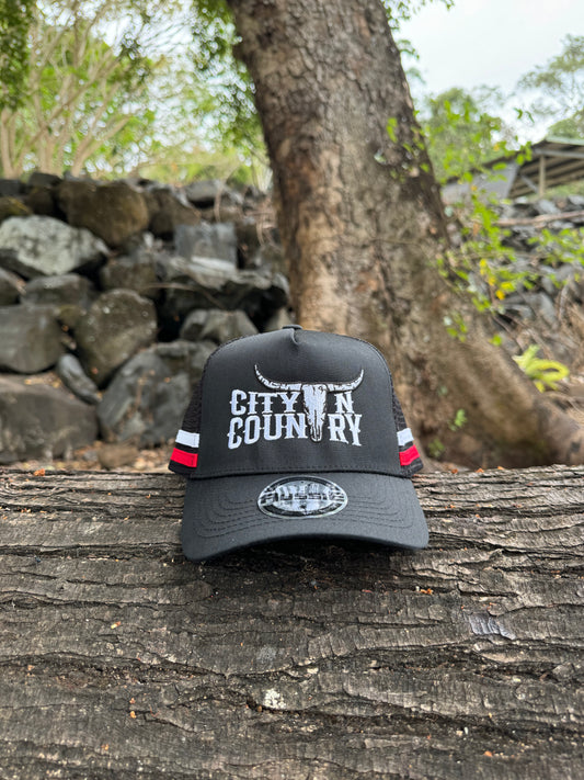 CNC - YOUTH CAP - BLACK/RED - City N Country