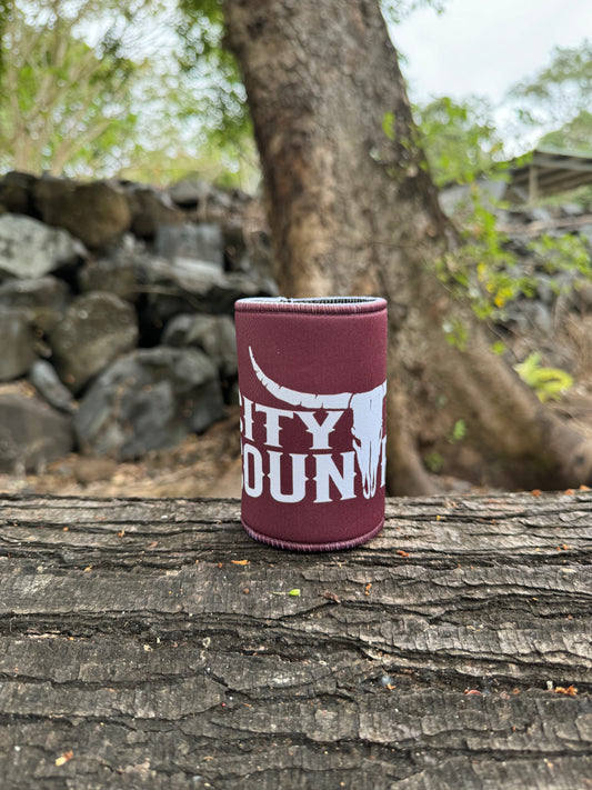 CITY N COUNTRY STUBBY COOLER - MAROON