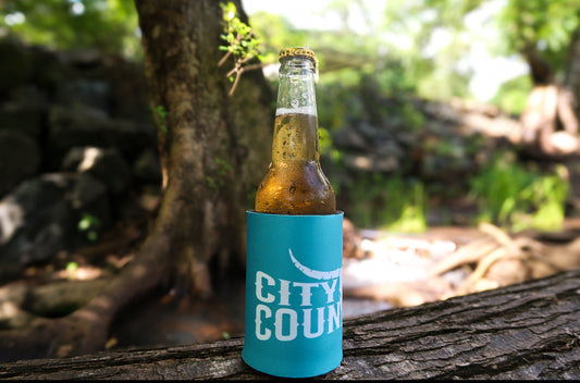 CITY N COUNTRY - STUBBY COOLER - AQUA