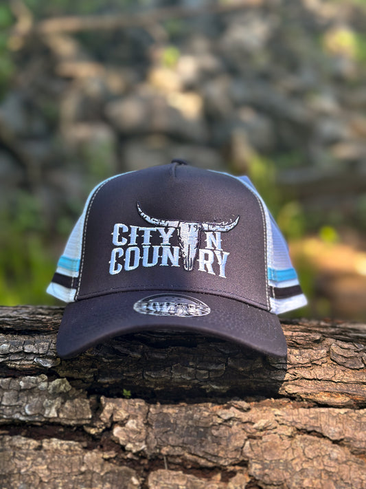 City N Country Cap - Navy/White/Sky