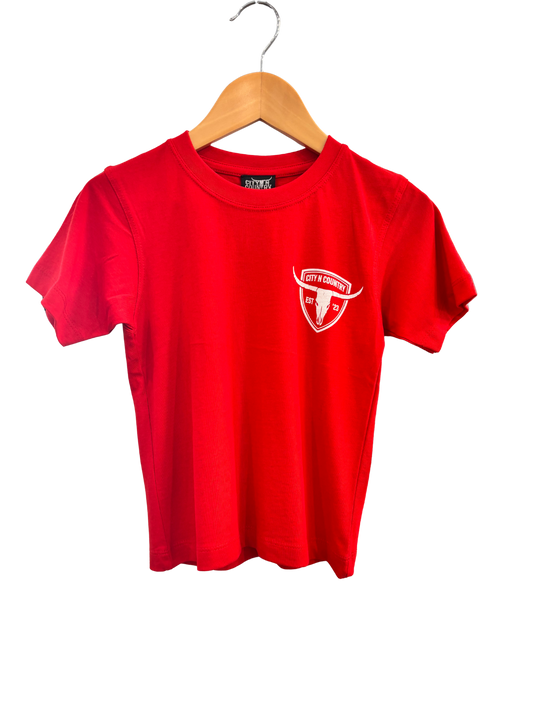 City N Country - CNC - Shirt - Kids - Shield T Shirt - Red