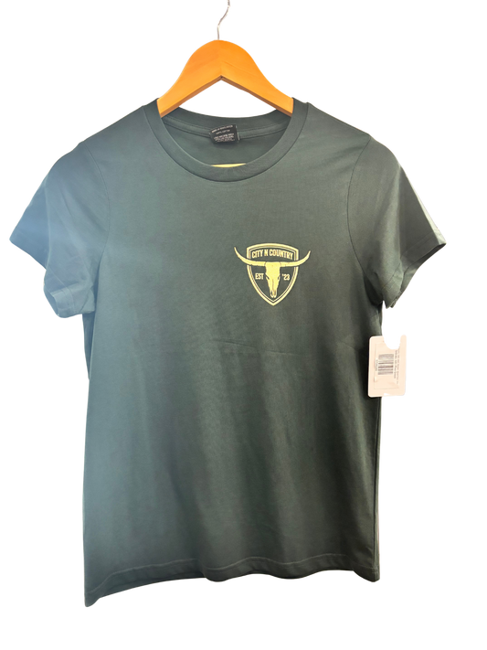 City N Country - CNC - Shirt - Womens - Shield T Shirt - Pine Green