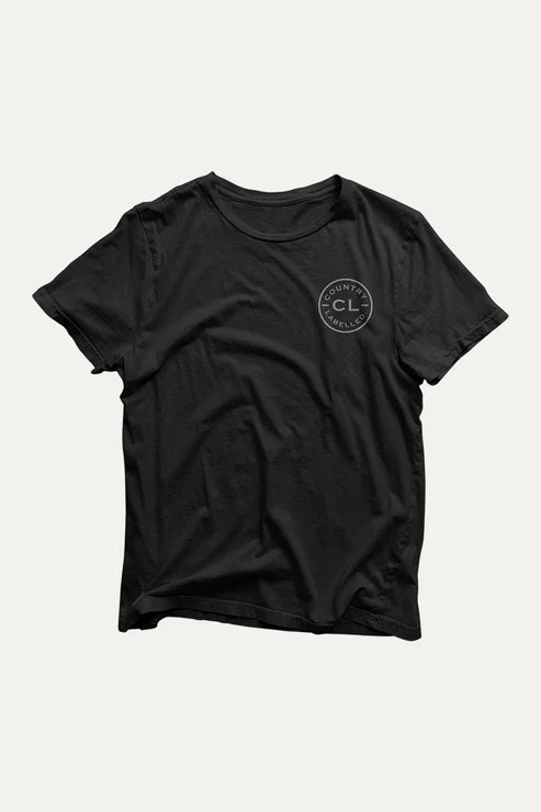 Country Labelled - KIDS CLASSIC SIGNATURE T SHIRT - BLACK (GREY LOGO)