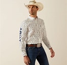 Ariat - Dress Shirt - Mens - Pro Series Team Perkins - White/Navy