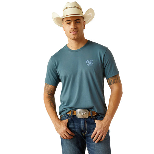 Ariat - Shirt - Mens - Puebla Serape - Lagoon Green