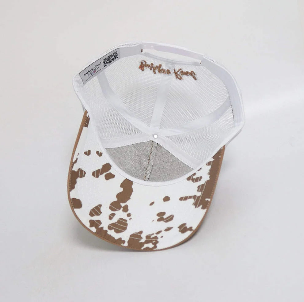 BUSHFIRE ROAD - BEIGE COW PRINT TRUCKER CAP