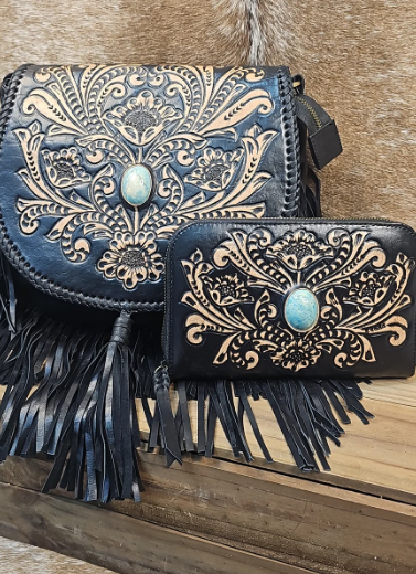 Bushfire Road - Wallet - Handmade - Black