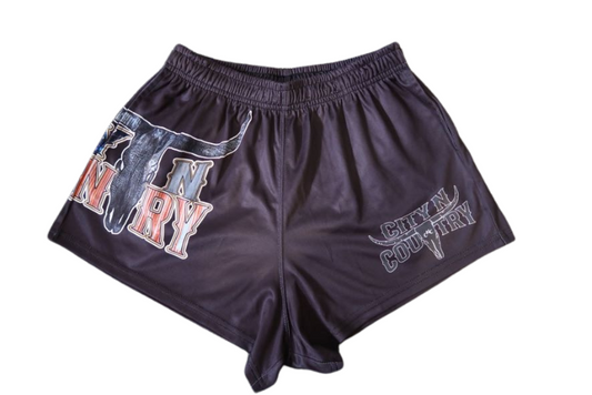 CNC CLASSIC BLACK FOOTY SHORTS