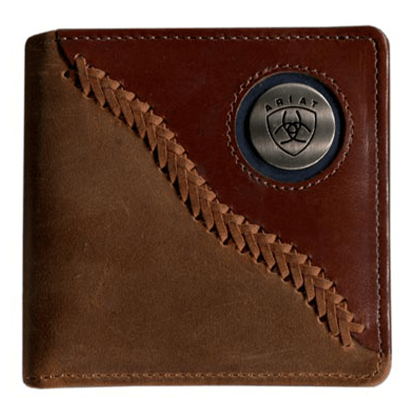 ARIAT BI-FOLD WALLET - TWO TONED STITCH BROWN - City N Country