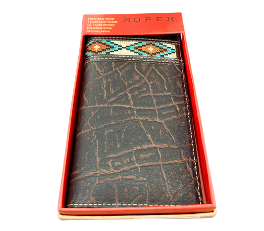 Roper - Wallet - Rodeo Aztec Wallet - Brown