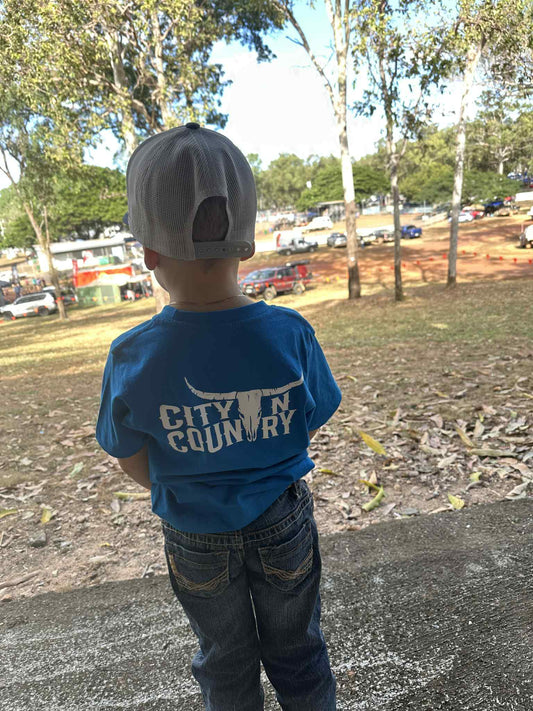 City N Country - CNC - Shirt - Kids - Classic T Shirt - Blue And White Logo