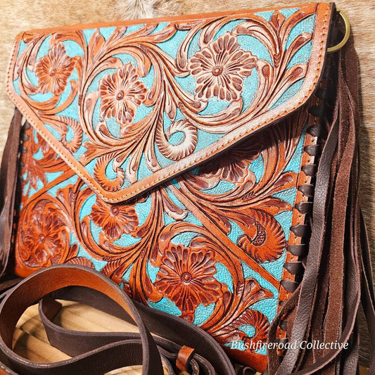 BR - HARRIET STUNNING TOOLED CROSS BODY BAG - City and Country