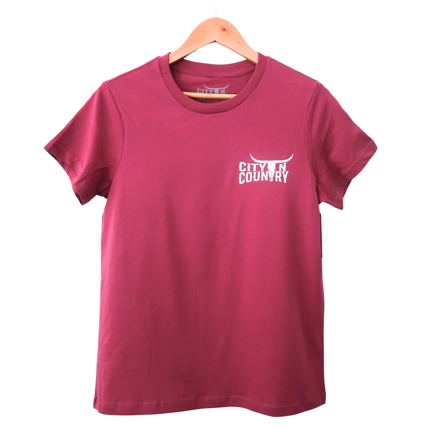 CITY N COUNTRY - WOMEN'S TEE - BERRY