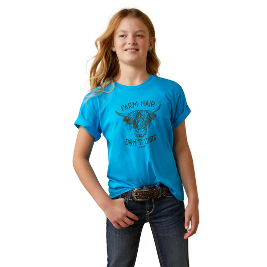 Ariat Kids Farm Hair Tee - Turquoise