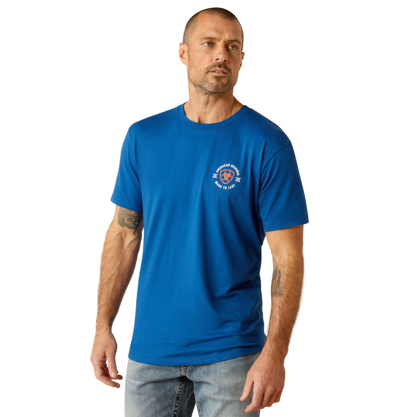 ARIAT - MEN'S MTL CIRCLE TEE - ROYAL BLUE