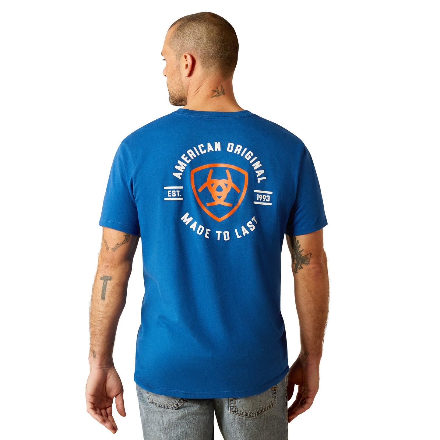 ARIAT - MEN'S MTL CIRCLE TEE - ROYAL BLUE