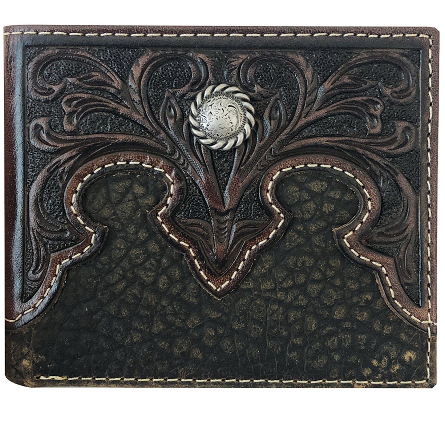 Roper - Wallet - Bi Fold Tooled Yoke Wallet