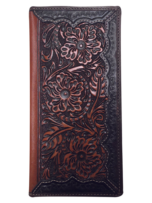 Roper - Wallet - Rodeo Tooled Leather Wallet - Black