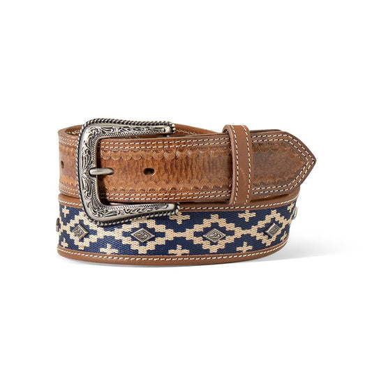 ARIAT - BLUE AZTEC EMBROIDERED BELT - City N Country