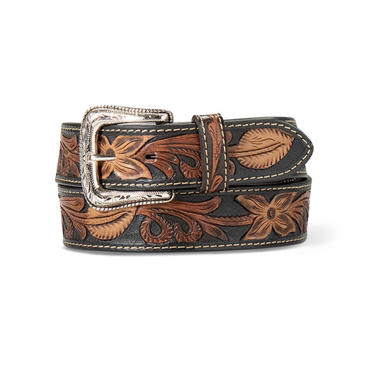 ARIAT - MENS HAND TOOLED FLORAL BELT - City and Country