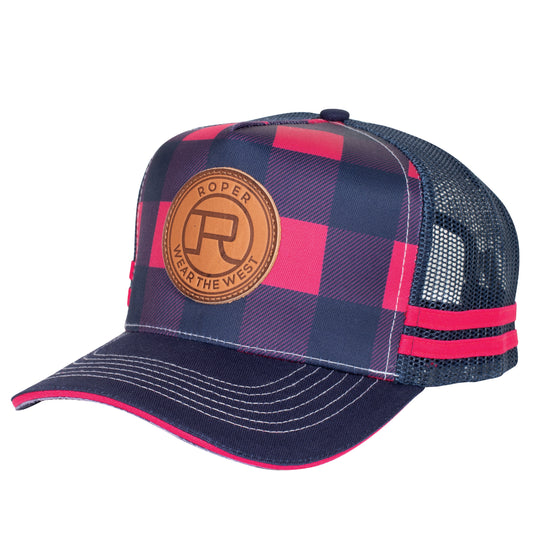 Roper - Cap - Trucker Cap - Raspberry And Navy