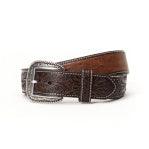 ARIAT - MENS TWO TONED OSTRICH TOOLED BELT - City N Country