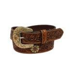 ARIAT - WOMENS FLORAL TOOLED BELT - City and Country