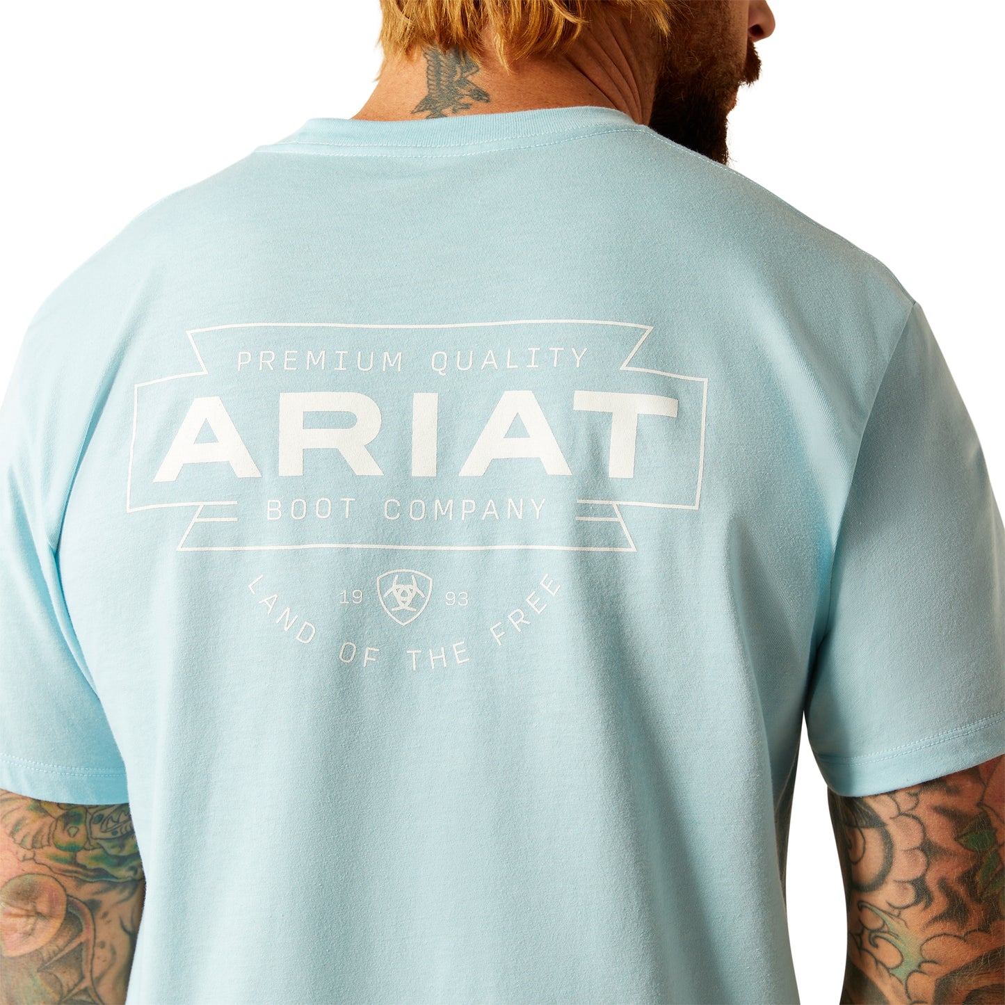 Ariat - Shirt - Mens - Southwest Simple Tee - Sky Blue Heather