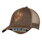 ARIAT - MENS B FIT CAP CENTER LOGO BROWN OILSKIN - City N Country