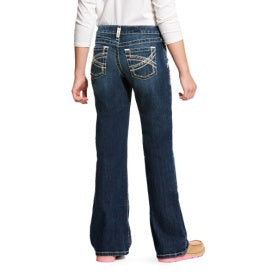 Ariat - Denim - Kids - Girls - Real Boot Cut Entwined Dresden