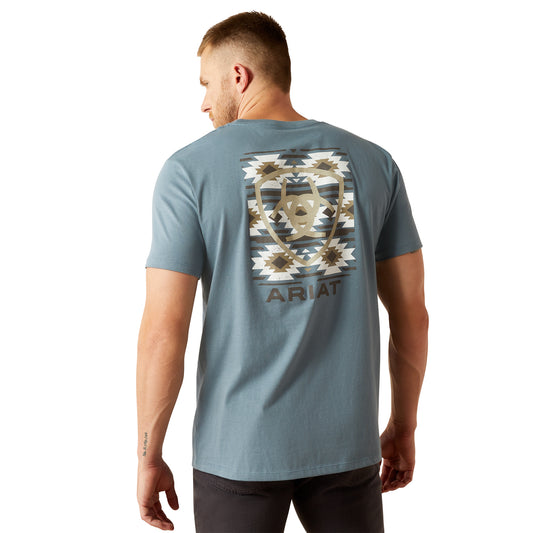 Ariat - Shirt - Mens - Eagle Rock Tee - Light Denim