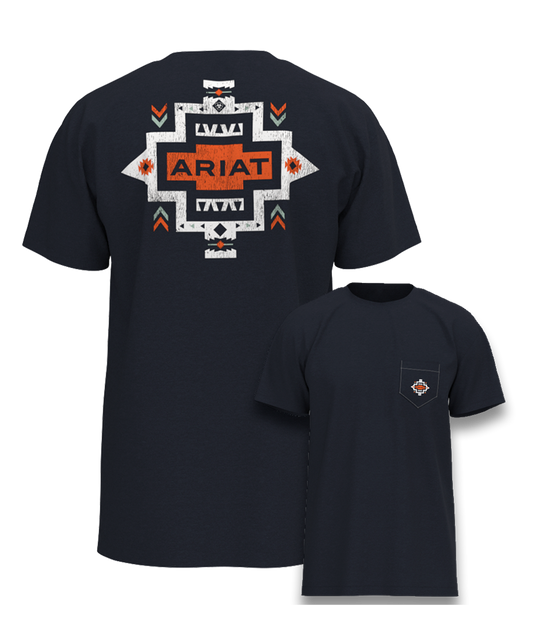 Ariat - Shirt - Mens - Southwest Pocket - Classic Blue