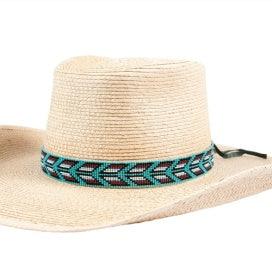 SUNBODY - HATBAND 15 BEAD SUEDE TIE END - GREEN/FLETCHING - City and Country