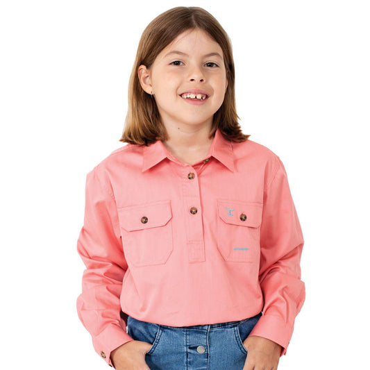 JC - Girl's - Kenzie - 1/2 Button - Blush - City and Country