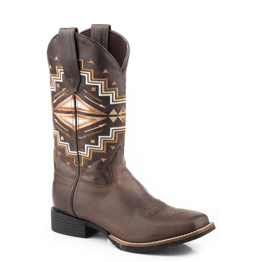 ROPER - WOMENS MONTEREY AZTEC - BROWN BURNISHED LEATHER