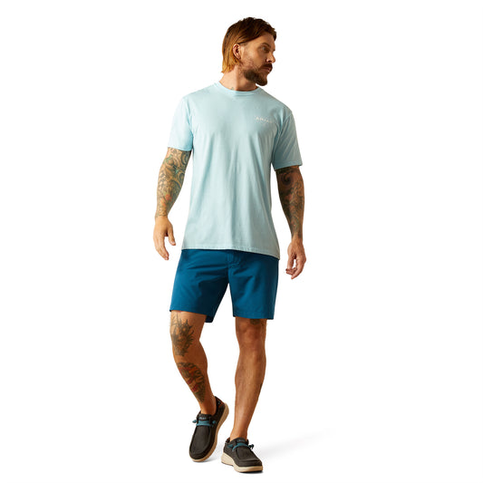 Ariat - Shirt - Mens - Southwest Simple Tee - Sky Blue Heather